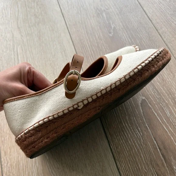 Tuckernuck Ivory Canvas Jamie Espadrille Flats - Picture 3 of 13